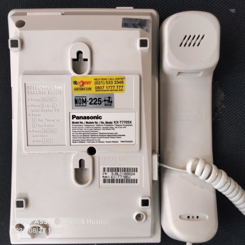 Telepon Rumah Indihome Panasonic KX-T7705 Caller ID