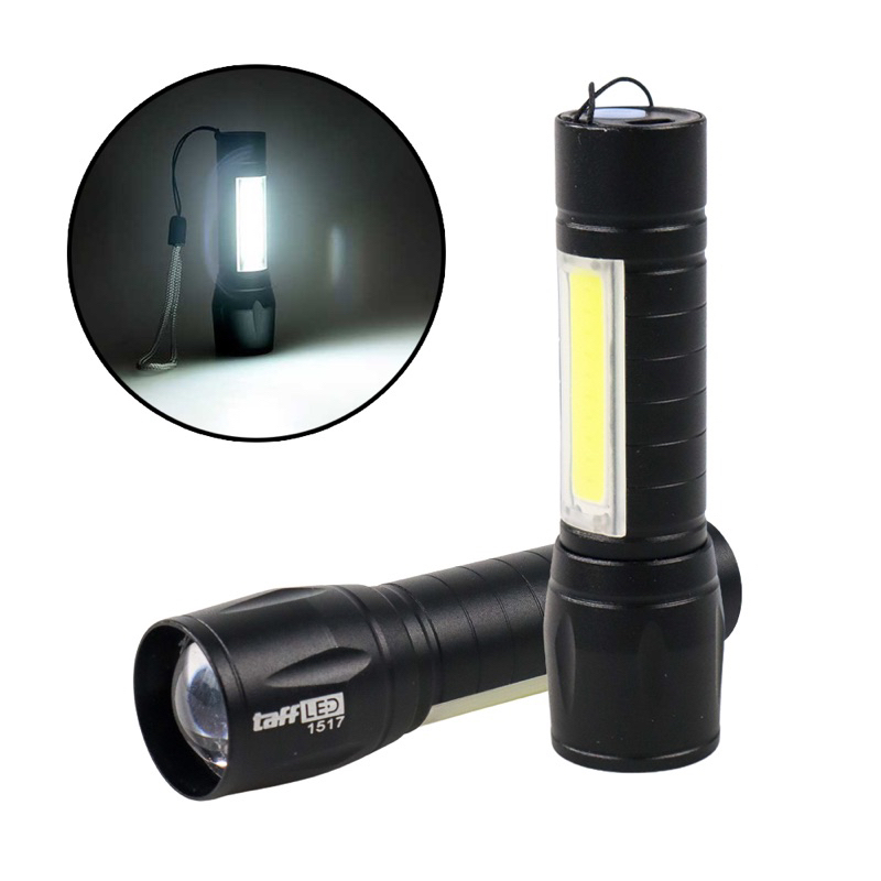 TaffLED Albinaly Senter LED USB Rechargeable Q5 + COB 2300 Lumens - 1517