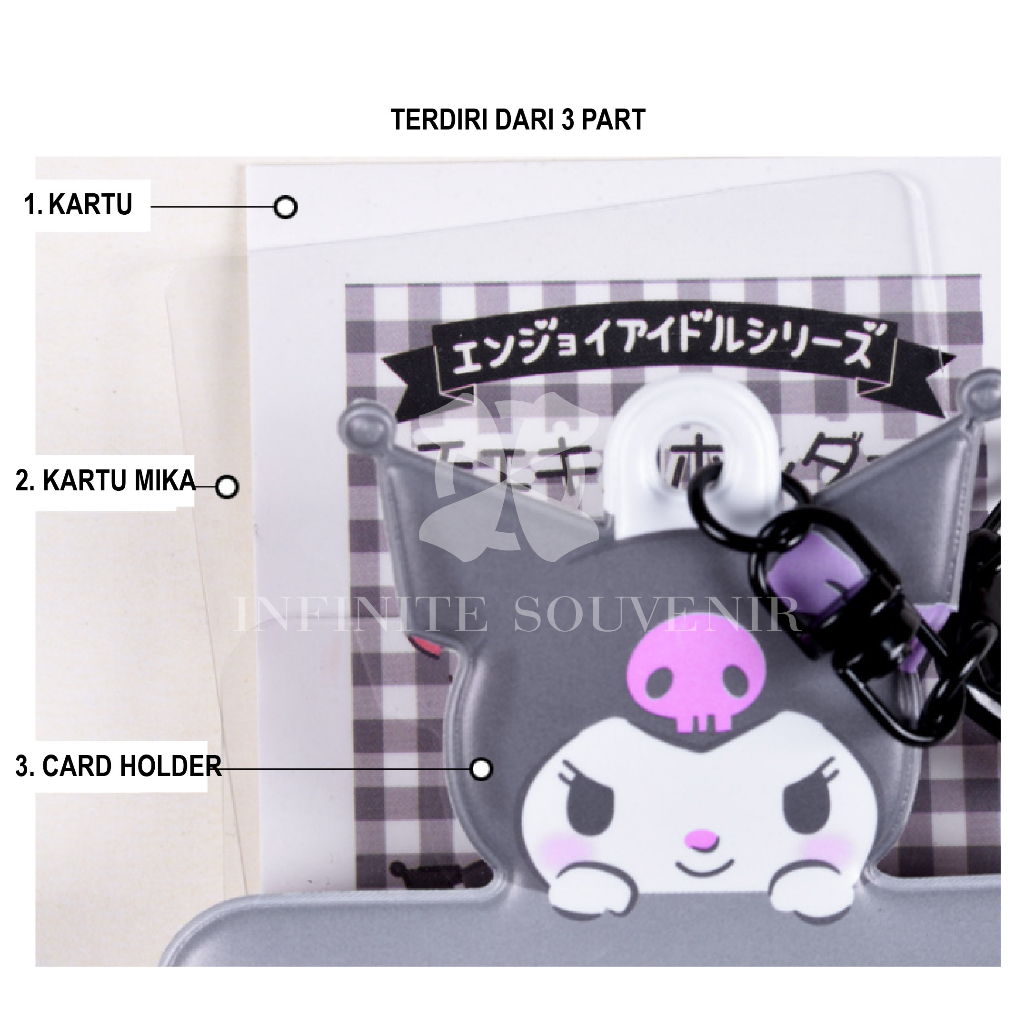 (N015) Id Card Holder Sanrio / Bahan Plastik Waterproof / Muat 2 Kartu / Nametag Sekolah