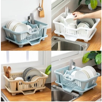 PALING MURAH Rak Pengering Piring Buah Sayur Plastik Dish Drain Basket Baskom Platik Tempat Pengering Piring