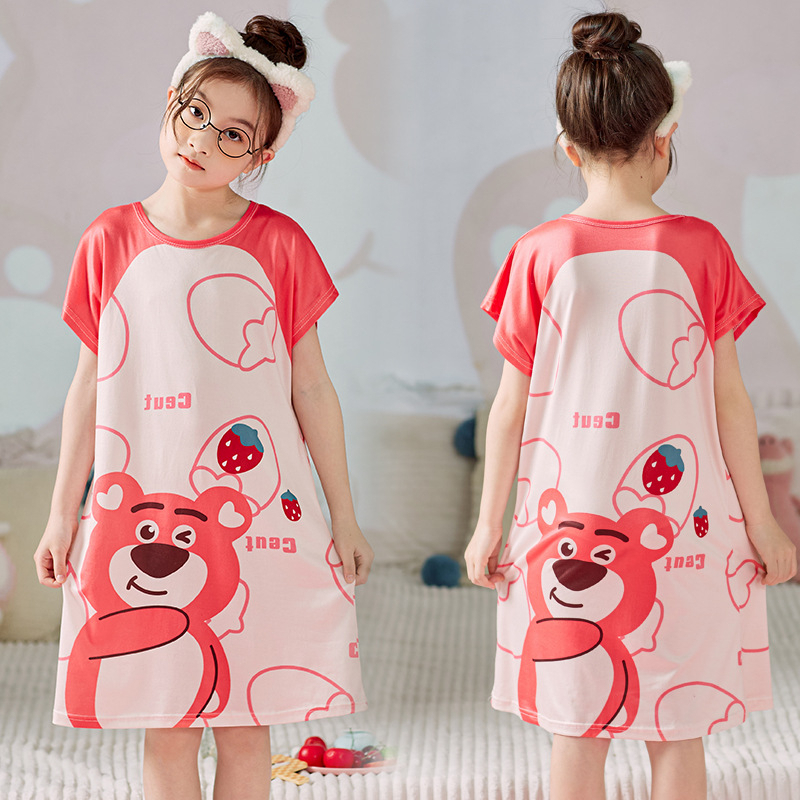 BV.ID BT1146 Baju Tidur Anak Model Daster Anak Perempuan Cewek Motif Kartun Lucu Import