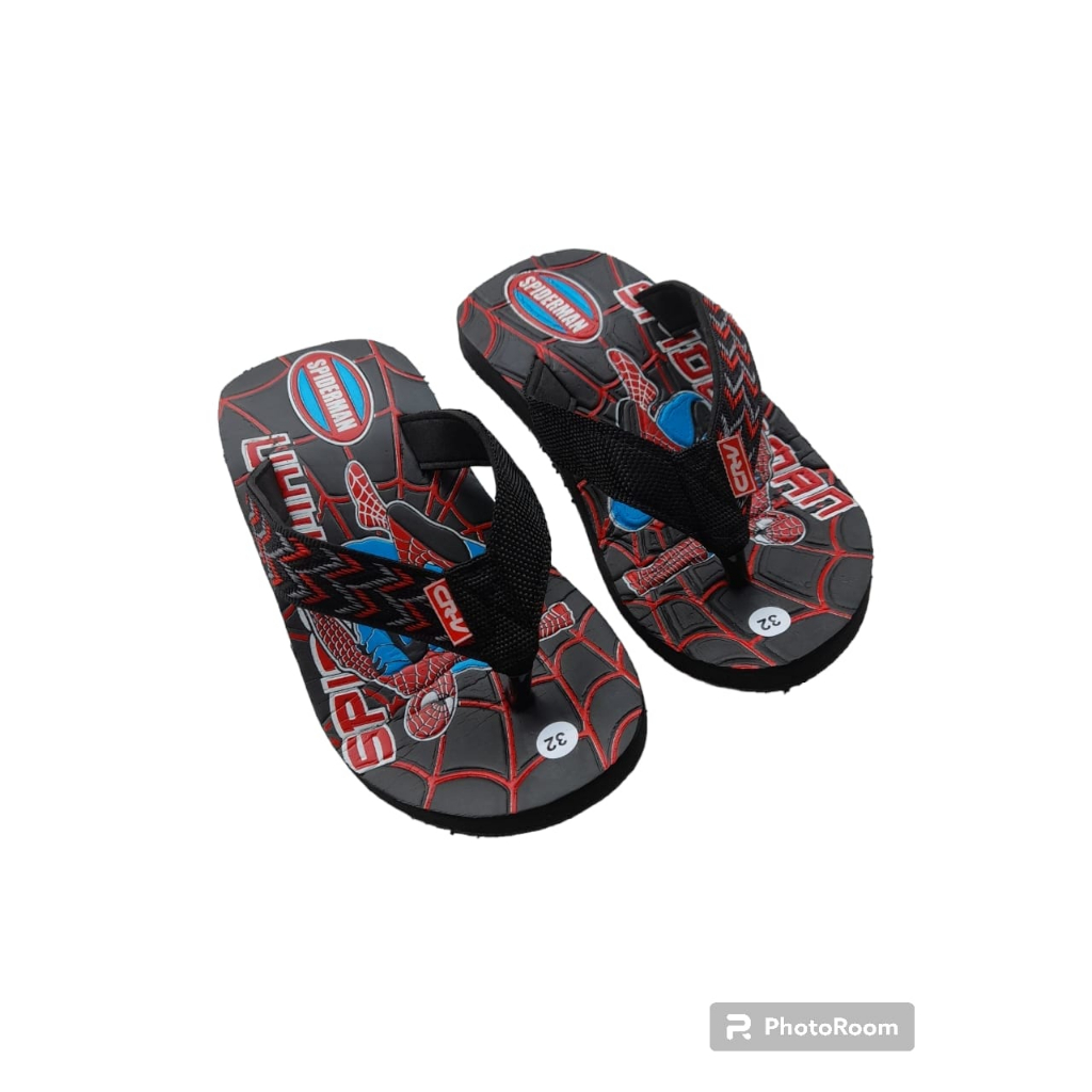 New sandal anak laki laki karet spiderman baru