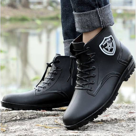Sepatu Kerja Pria Import Anti Air Sepatu Karet Jenggel Pria  LF2888