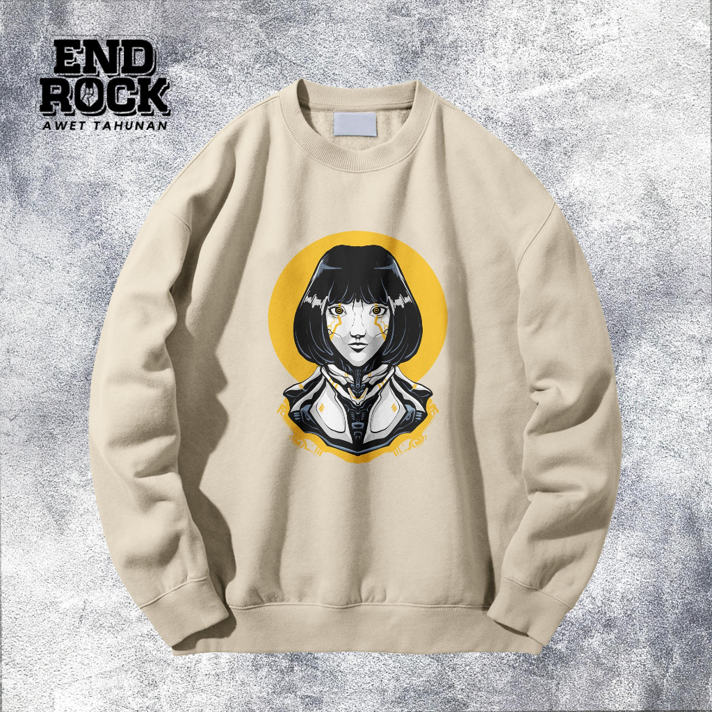 Crewneck Exclusive Original Endrock Tema Robot Gril DTFS180