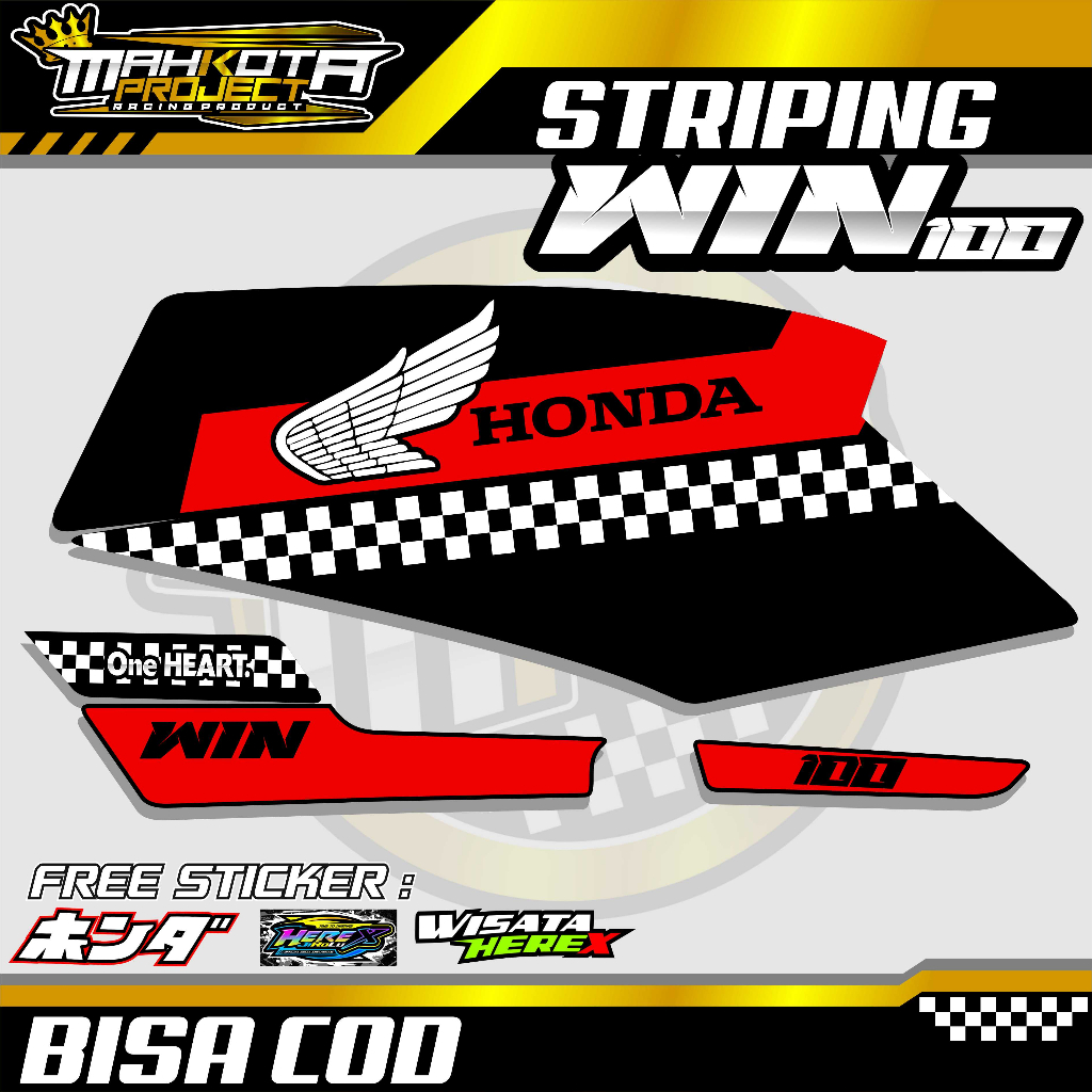 STRIPING VARIASI HONDA WIN 100 / STIKER LIST VARIASI MOTOR HONDA WIN 100