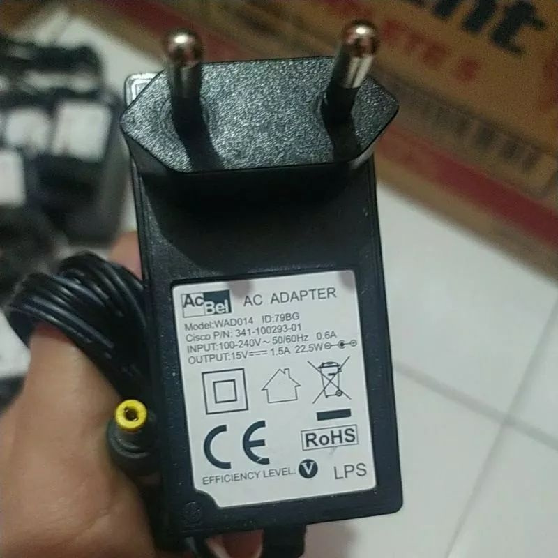 ADAPTOR 15V 1.5A MERK AC BELL ORI