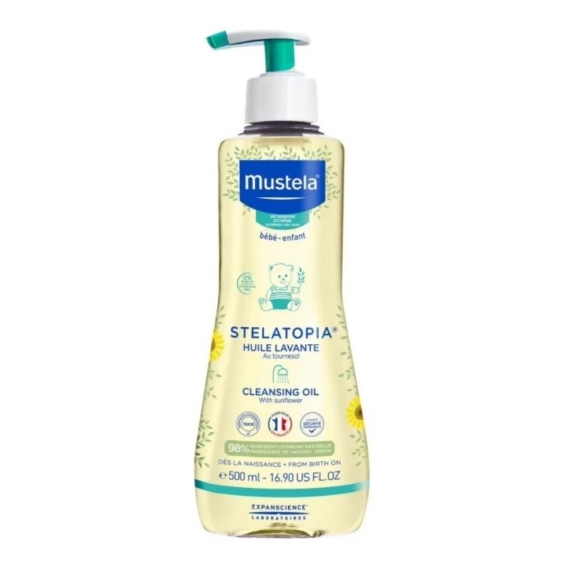 Mustela Stelatopia Cleansing Oil 500 ml - Sabun Mandi Kulit Atopik Bayi &amp; Anak