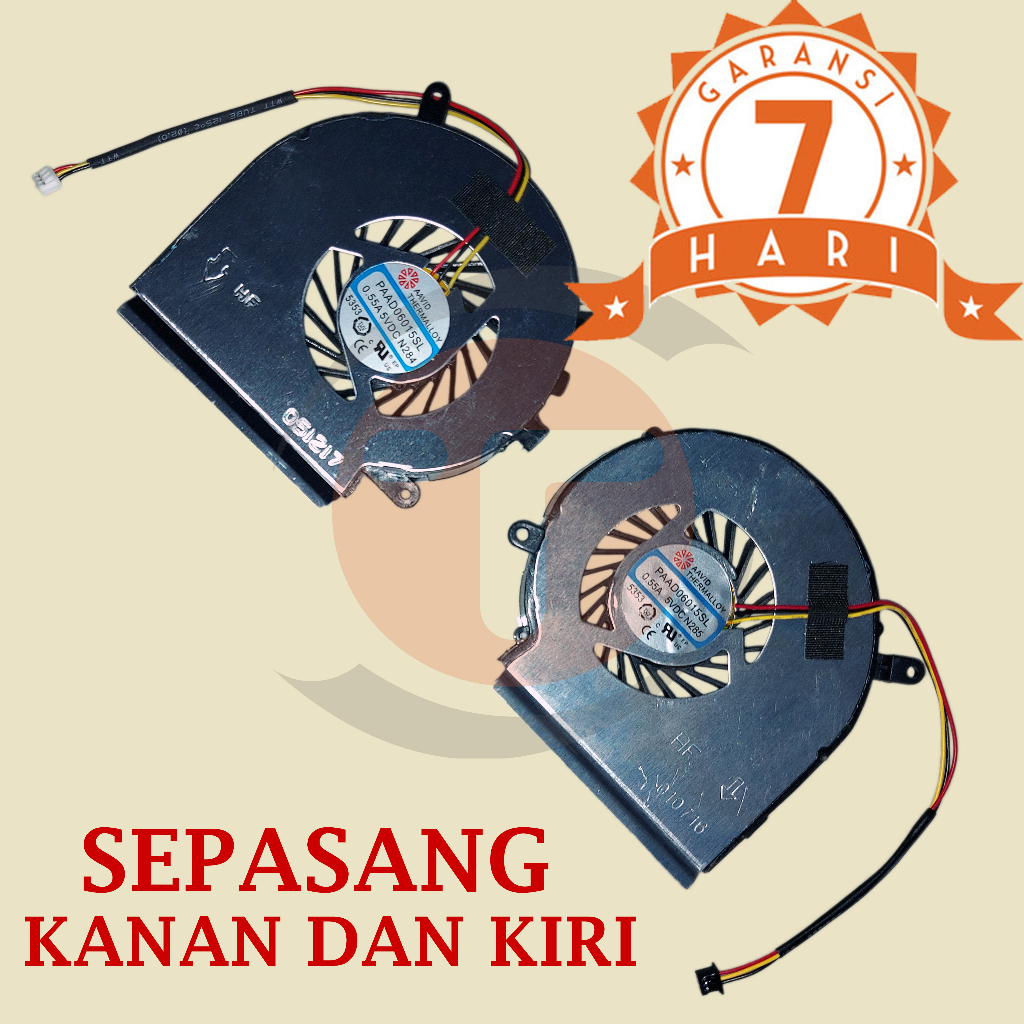 Fan Kipas MSI PE70 PE60 GP72 GP62 GL62 GL72 GE62 GE72 GE62VR GP62MVR GL62M
