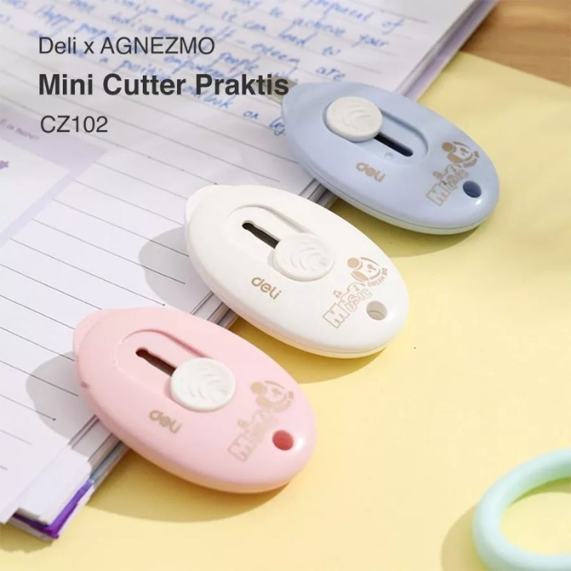 

DELI X AGNEZMO Mini Cutter Pembuka Paket Warna Pastel Lucu Import CZ102