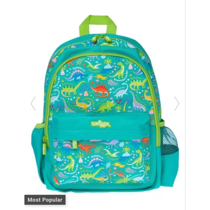 Smiggle Original Cloud Nine Junior Backpack Green Dino