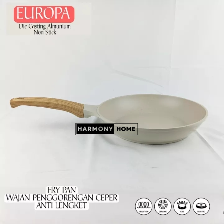 EUROPA Frying Pan 20 CM Coating Marble Non Stick Panci Anti Lengket Frying Pan Wajan Marble Penggorengan Anti Lengket 20 Cm