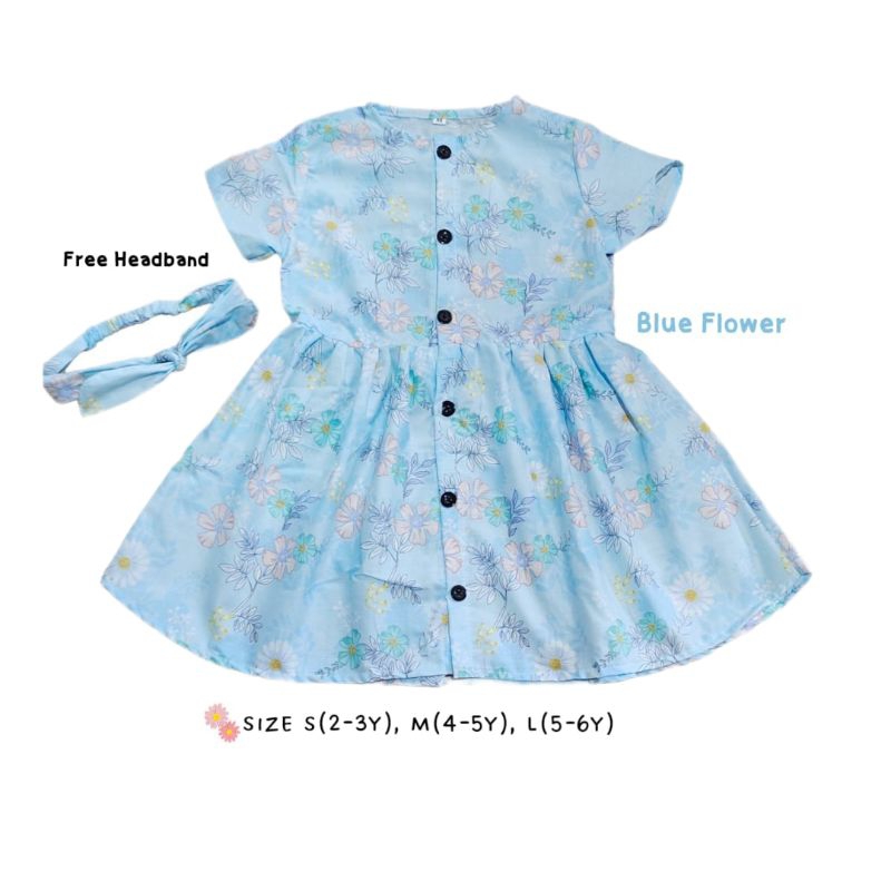 DRESS ANAK KATUN 2 3 4 5 6 7 TAHUN