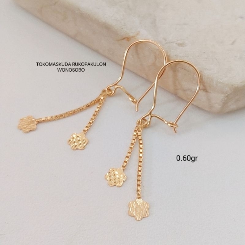 anting fashion (emas kadar 8K)