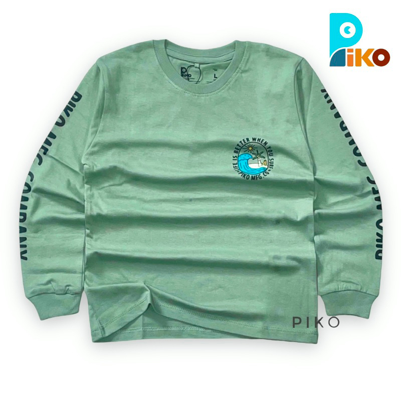 Piko Kaos Anak Lengan Panjang Usia 1-12 Tahun Bahan Katun Kombed