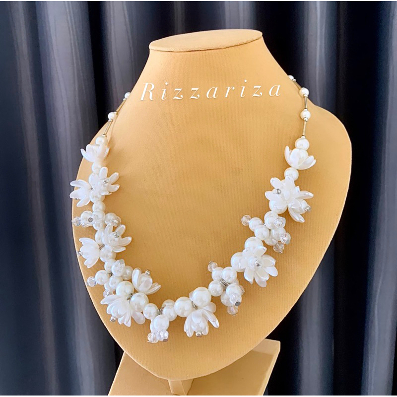 Kalung Putih Mutiara / Kalung Viral / Neckle / Kalung