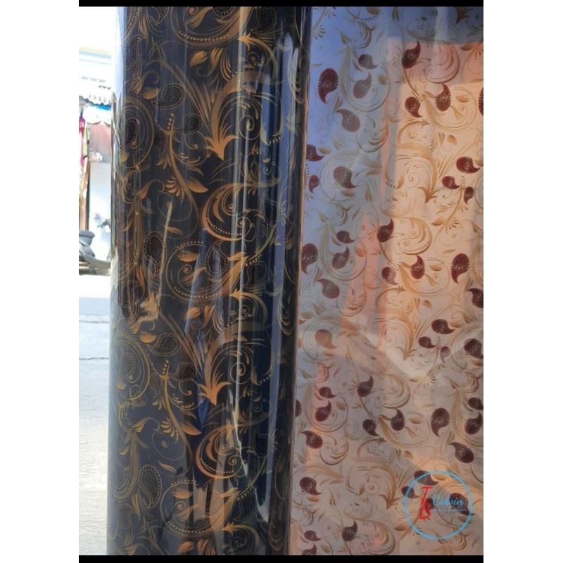RB Fiber pagar plastik penutup pagar putih motif batik