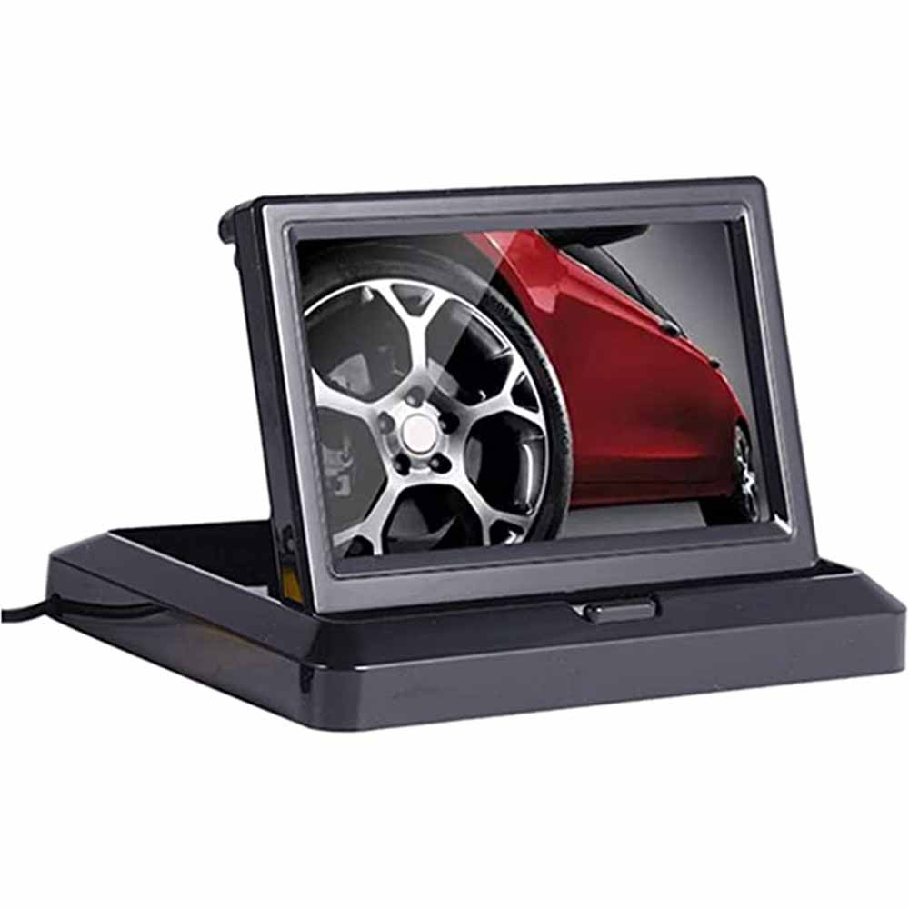 Monitor Parkir Mobil Rear View TFT LCD Foldable 5 Inch - HT5 - Black