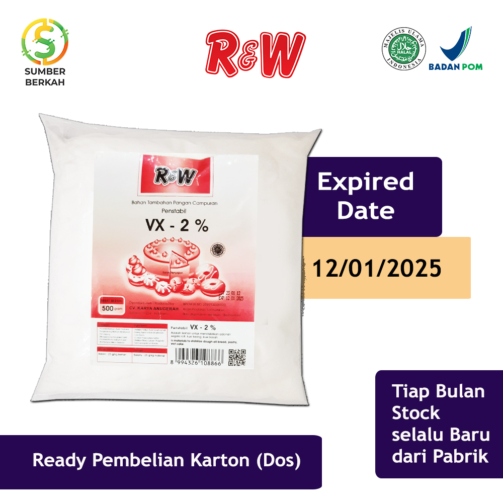 VX 2% Pengembang Kue Rajawali R&amp;W RW 500 g
