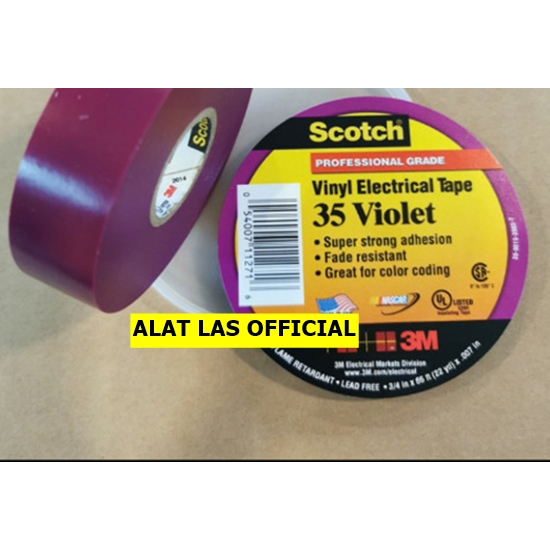 Isolasi Listrik 3M Scotch 35 Vinyl Electrical - Violet - 19 MM x 20 Meter