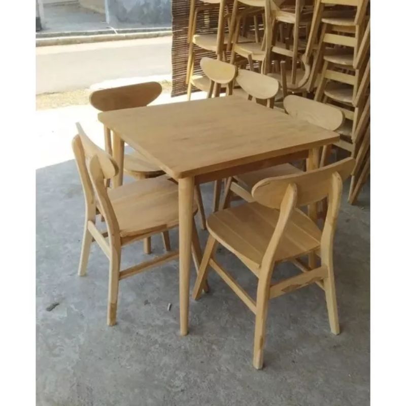 #SJM06 1set meja makan minimalis 1set meja cafe