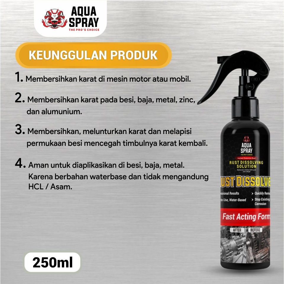 Aqua Spray - Rust Dissolver Cairan Anti Karat