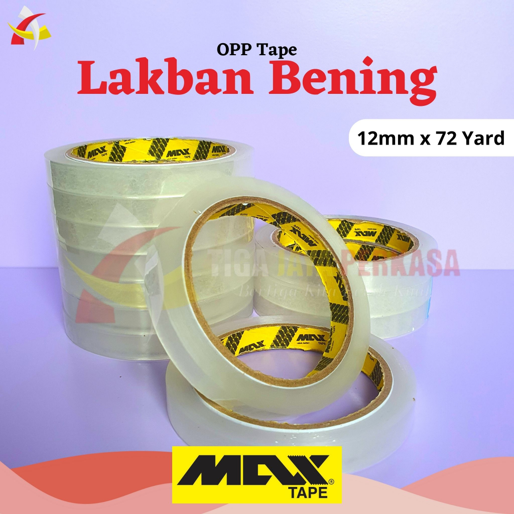

Isolasi / Selotip Kecil 12mm x 72yard Solatip 1/2 inch Lakban Maxtape