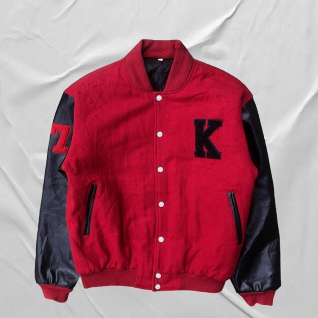 Jaket Varsity Leather University korea