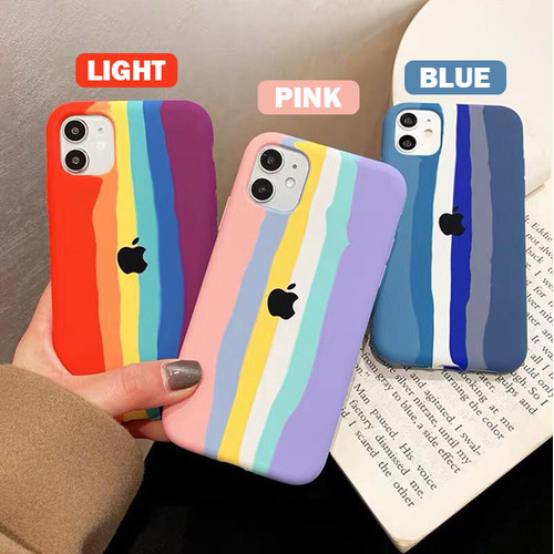 Silicone Case Rainbow Liquid case full cover for iphone
