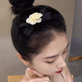(Hello Girl)F228 Sirkam Rambut Wanita Style Korea Dengan Motif Mutiara Pita Import