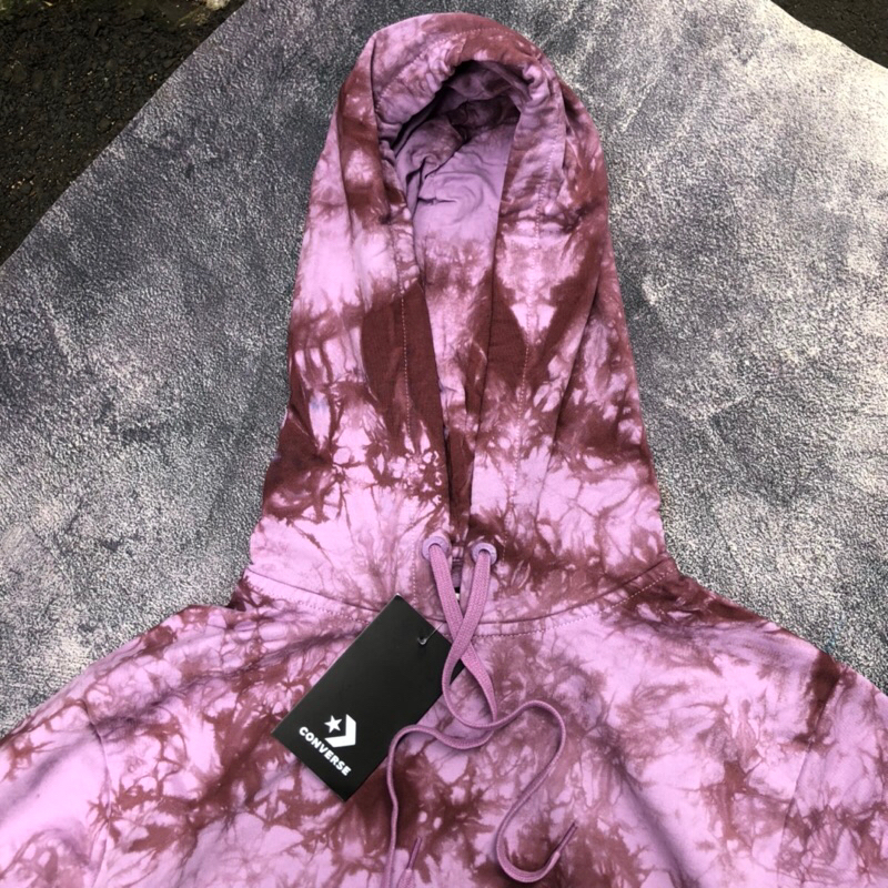 Converse Unisex Go-To Dyed Pullover Hoodie - Violet Black