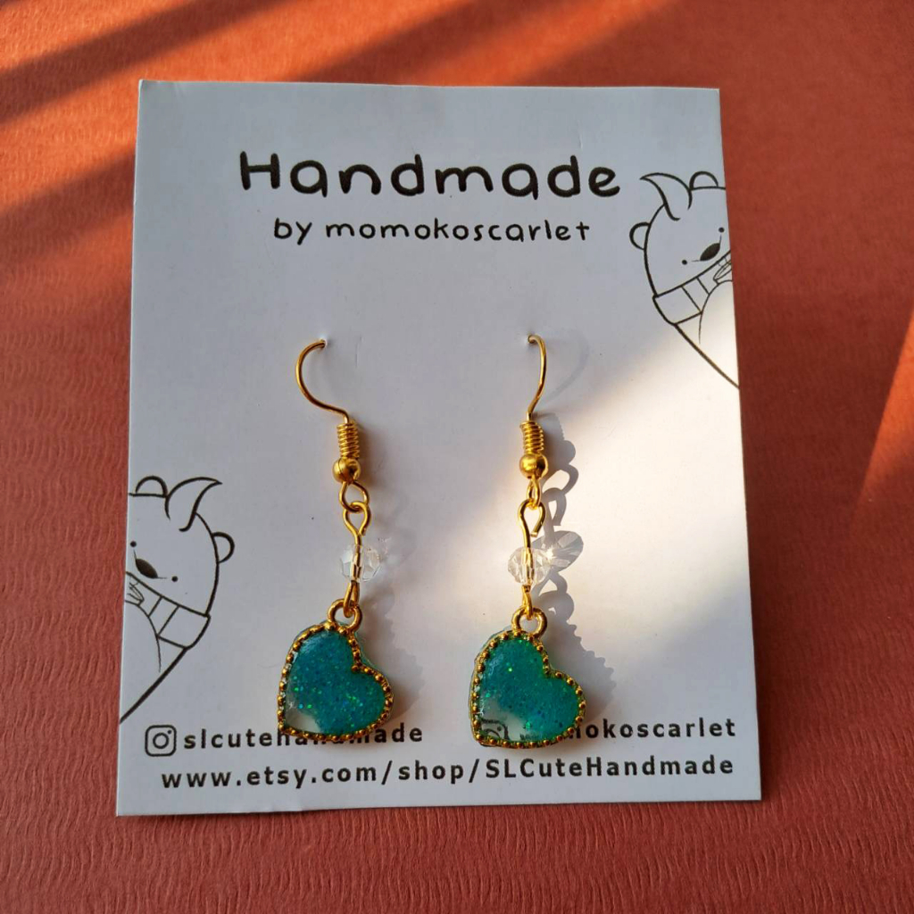 Anting Love Resin - Resin Earring Love