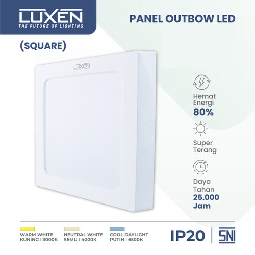Lampu LED Panel LUXEN / Downlight LED LUXEN Panel 6W KOTAK OUTBOW