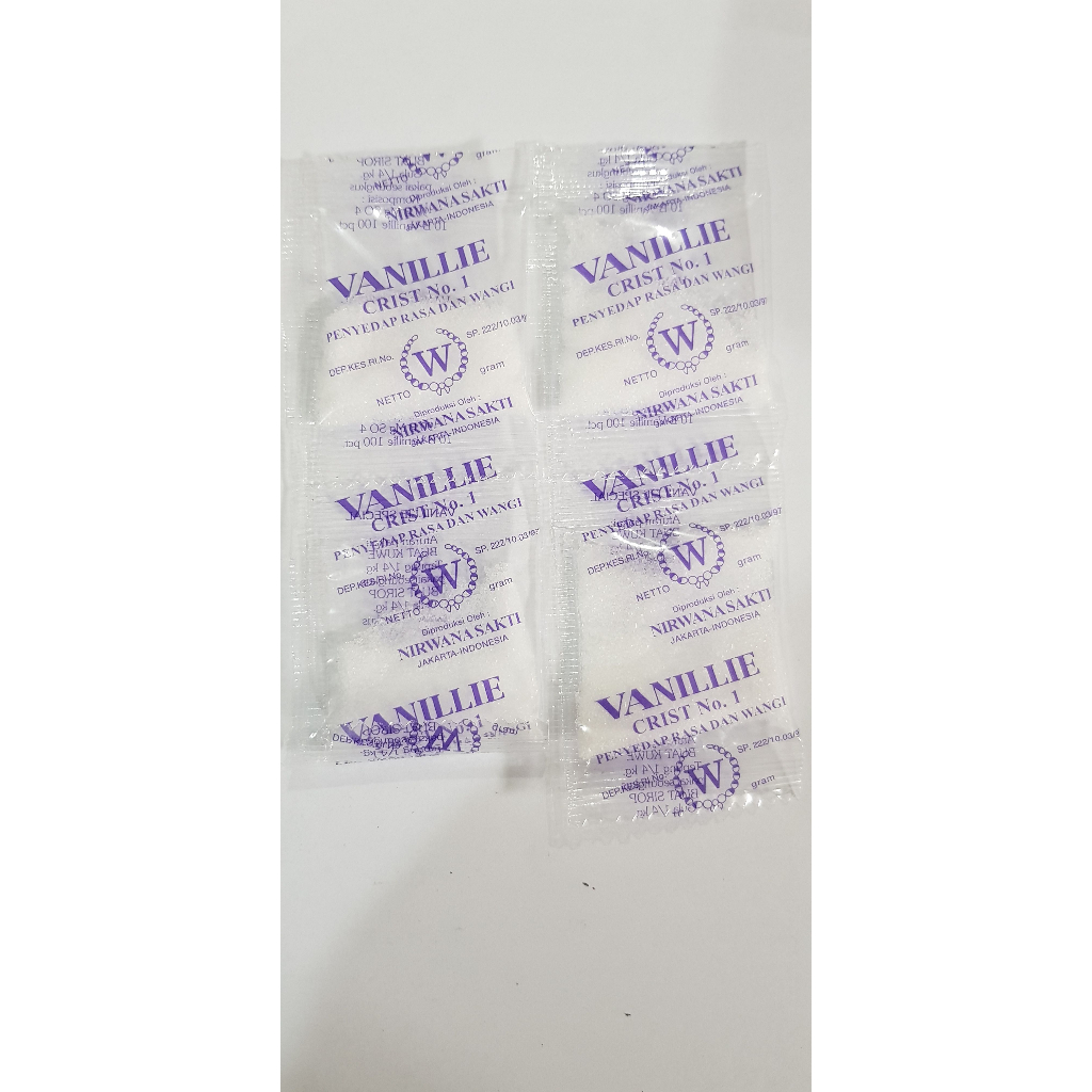 

Vanili Vanillie Bubuk W Penyedap Rasa dan Aroma 2gram PER 10PCS