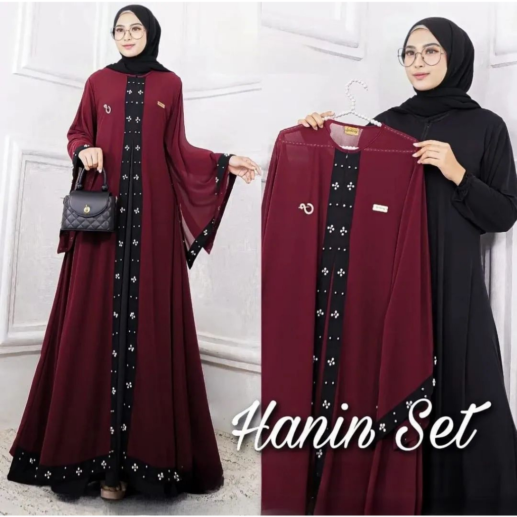 HANIN SET/ Dress Dewasa/ Gamis Wanita/ Dress Panjang