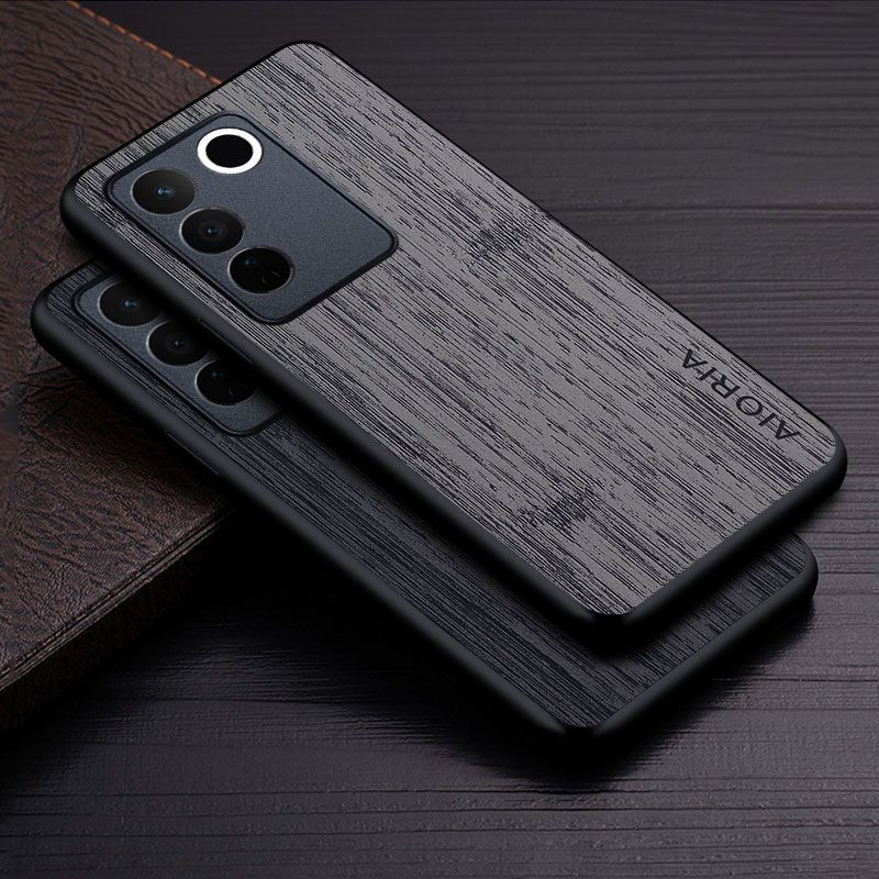 VIVO V27 5G / VIVO V27E SOFTCASE AIORIA WOOD CROSS PATTERN TPU SILIKON SOFT CASE COVER