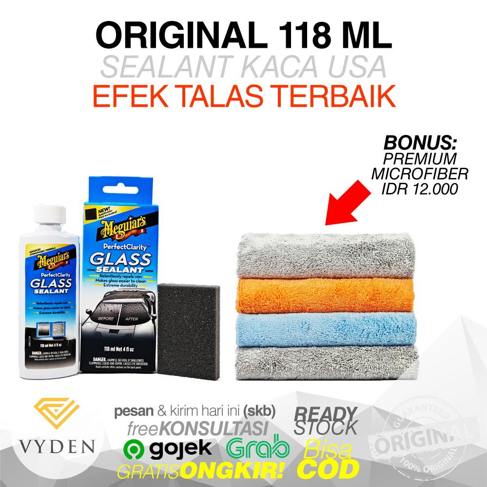 MEGUIARS PERFECT CLARITY Glass Sealant Kaca Efek Talas Hydrophobic MURAH