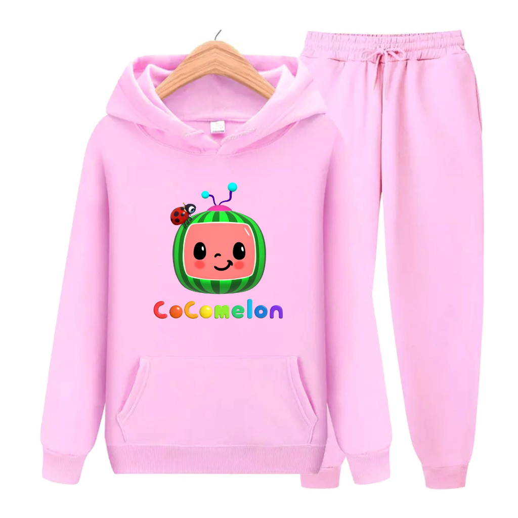 FenishaStore COCOMELON Setelan Sweater Hoodie Anak Viral COCOMELON Usia 4-13Tahun Bisa Bayar Ditempat COD