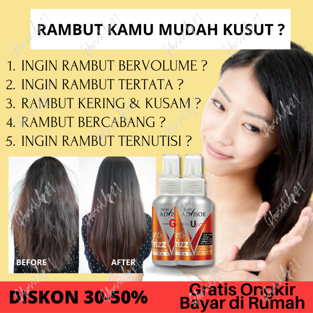 MAKARIZO ADVISOR ANTI FRIZZ 70ML - SERUM RAMBUT ANTI KUSUT MAKARIZO