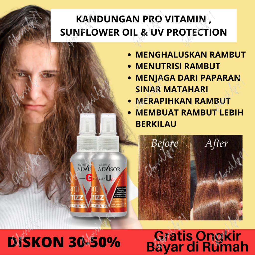 MAKARIZO ADVISOR ANTI FRIZZ 70ML - SERUM RAMBUT ANTI KUSUT MAKARIZO