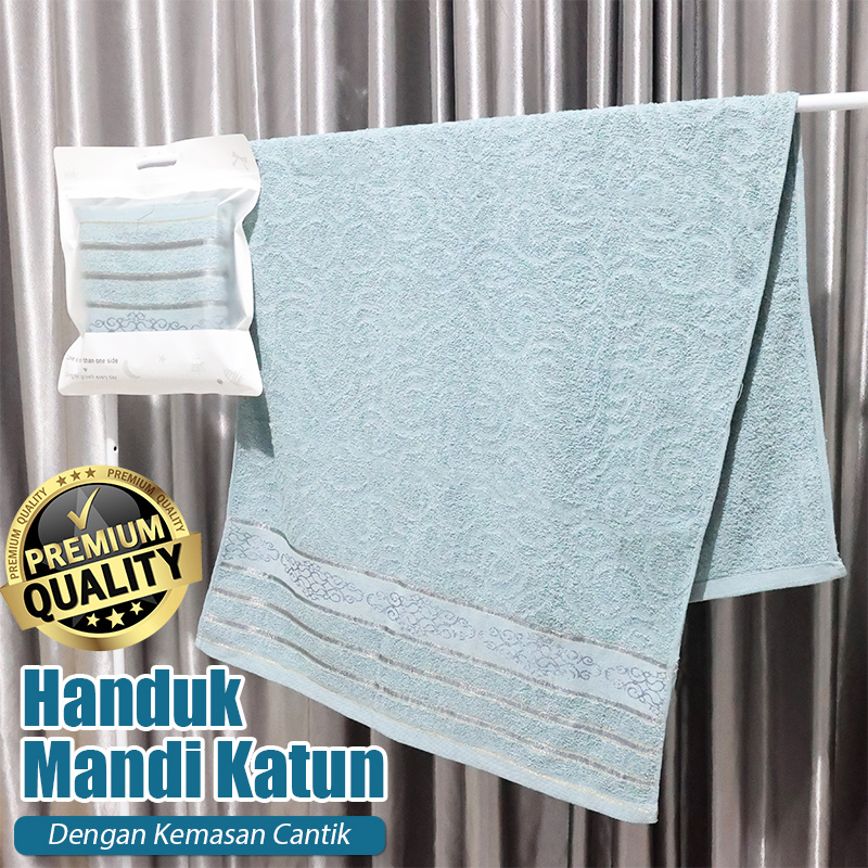 Handuk Mandi Besar Lembut Kemasan Menyerap Air Dengan Optimal Bahan Katun Ukuran 140cm x 70cm - J3A3