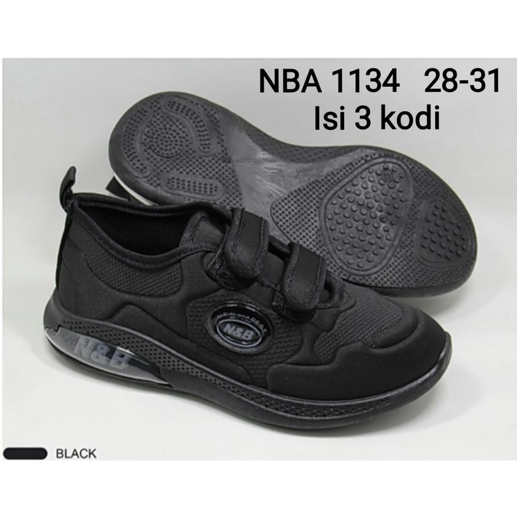 Sepatu Sneakers Anak Prepet Hitam Putih N&amp;B Unisex Ukuran 28-35  / 1128 / 1131 // 1134 / 1137