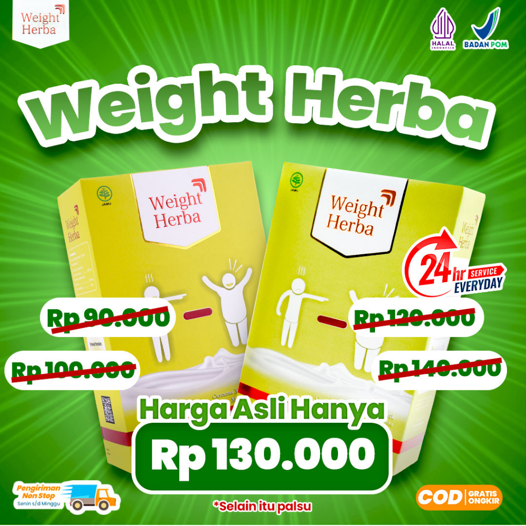 WEIGHT HERBA 100% Original | Susu Penggemuk &amp; Penambah Berat Badan | Tingkatkan Nafsu Makan | COD Gratis Ongkir