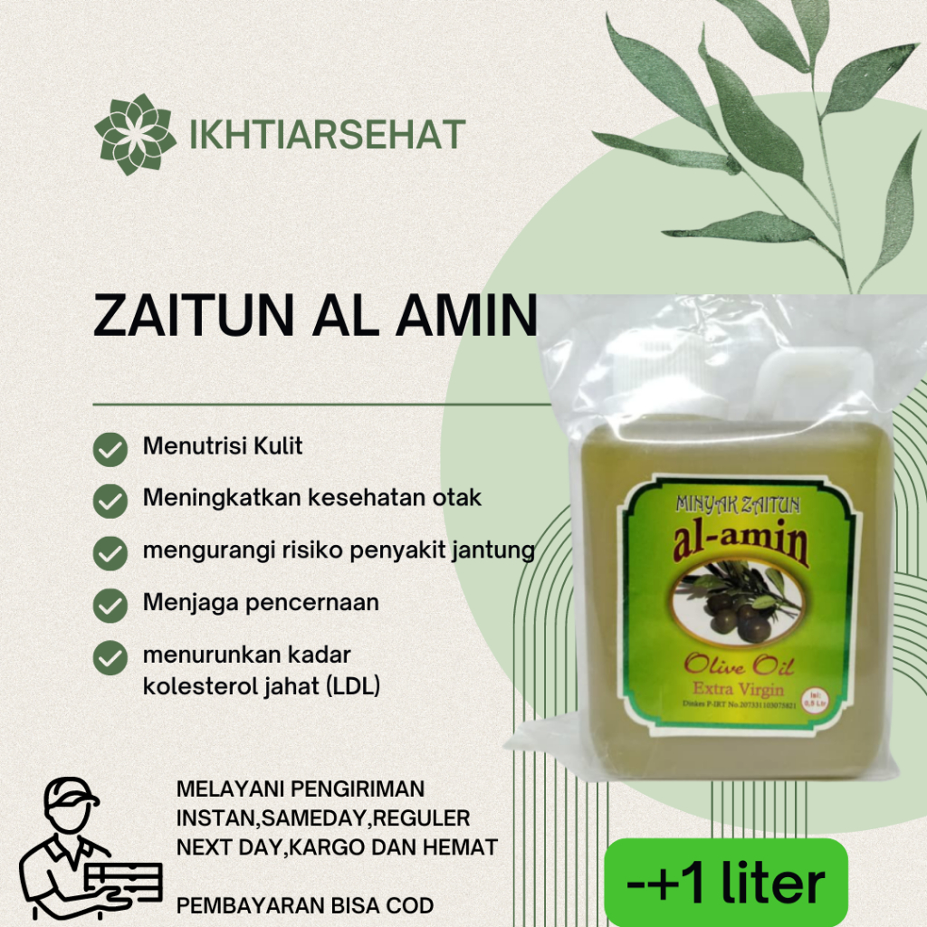 

Minyak Zaitun Al Amin 1 Liter Zaitun Literan