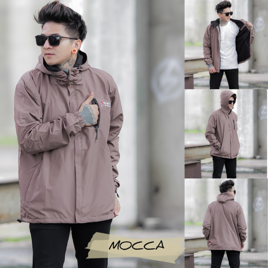 JAKET PARKA SIMPLE MOCCA - JAKET PARKA OUTDOOR - JAKET GUNUNG SIMPLE - JAKET PARKA PARASUT - JAKET M
