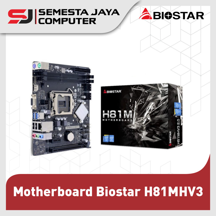 Motherboard Biostar H81M HV3 (Socket LGA1150 Intel H81 DDR3 HDMI VGA)