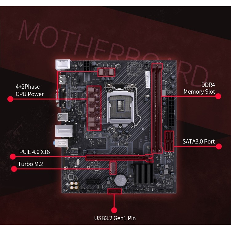 Motherboard Colorful H510M-K M.2 V20 (Lga1200, H510, Ddr4, Usb3.2)