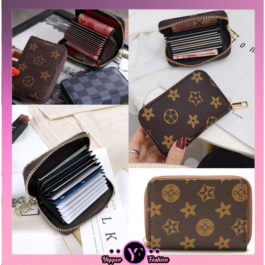 •YF• DL070 Dompet Kartu Kulit Mini Dompet Motif Resleting kartu koin wanita Mini / import cod