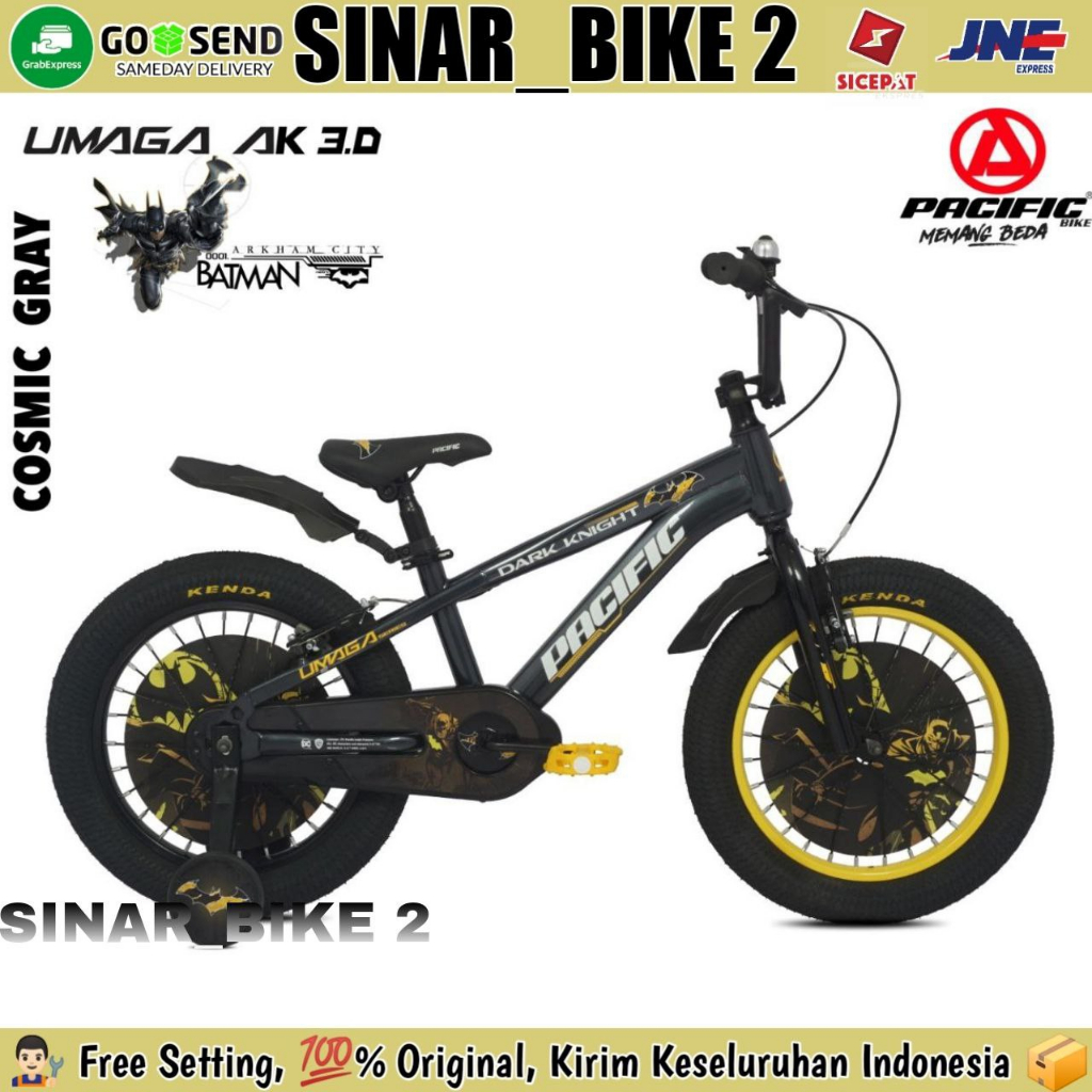 Sepeda Anak BMX Ukuran 12 ,16 &amp; 18 Inch PACIFIC Umaga Ax 3.0 Ban Jumbo Usia 3-10 Tahun