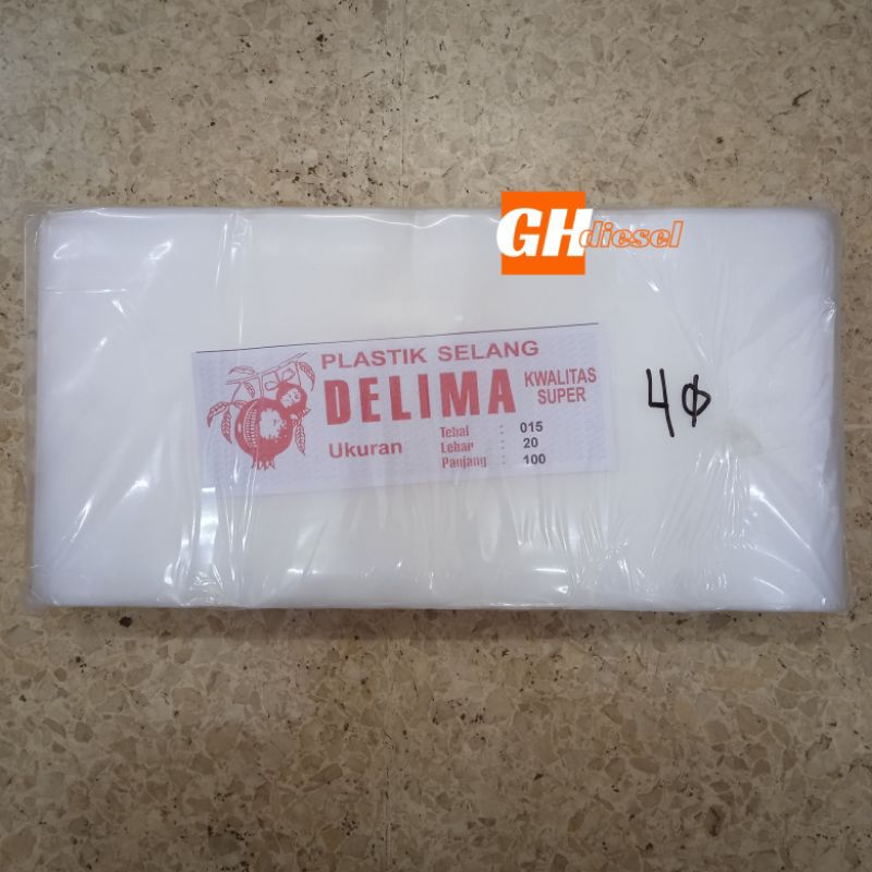 SELANG PLASTIK 4 dim x 015 x 100 meter merk DELIMA
