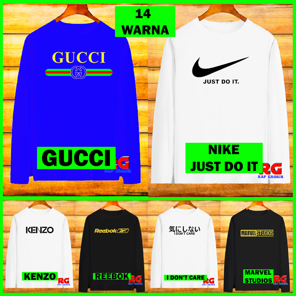 Baju Kaos Gucci - Atasan Wanita Lengan Panjang  - Kaos Lengan Panjang Pria - Kaos Panjang Wanita - K
